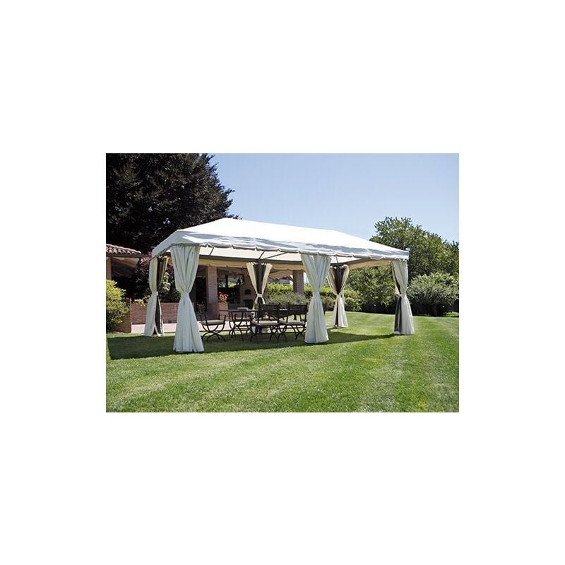 foto del prodotto greenwood gazebo da giardino rettangolare 6x3 mt in alluminio antracite