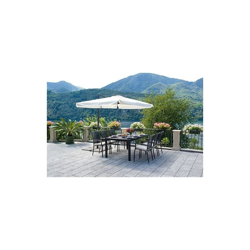 foto del prodotto greenwood ombrellone da giardino rettangolare 3x2 mt a braccio antracite