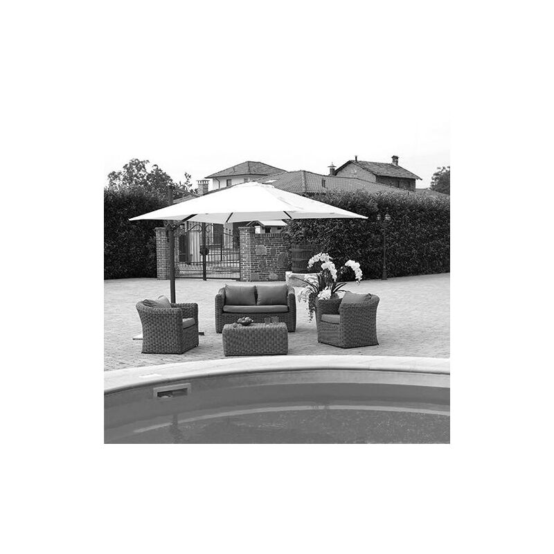 foto del prodotto greenwood telo per ombrellone da giardino 3x3 mt ruotabile a 360 gradi