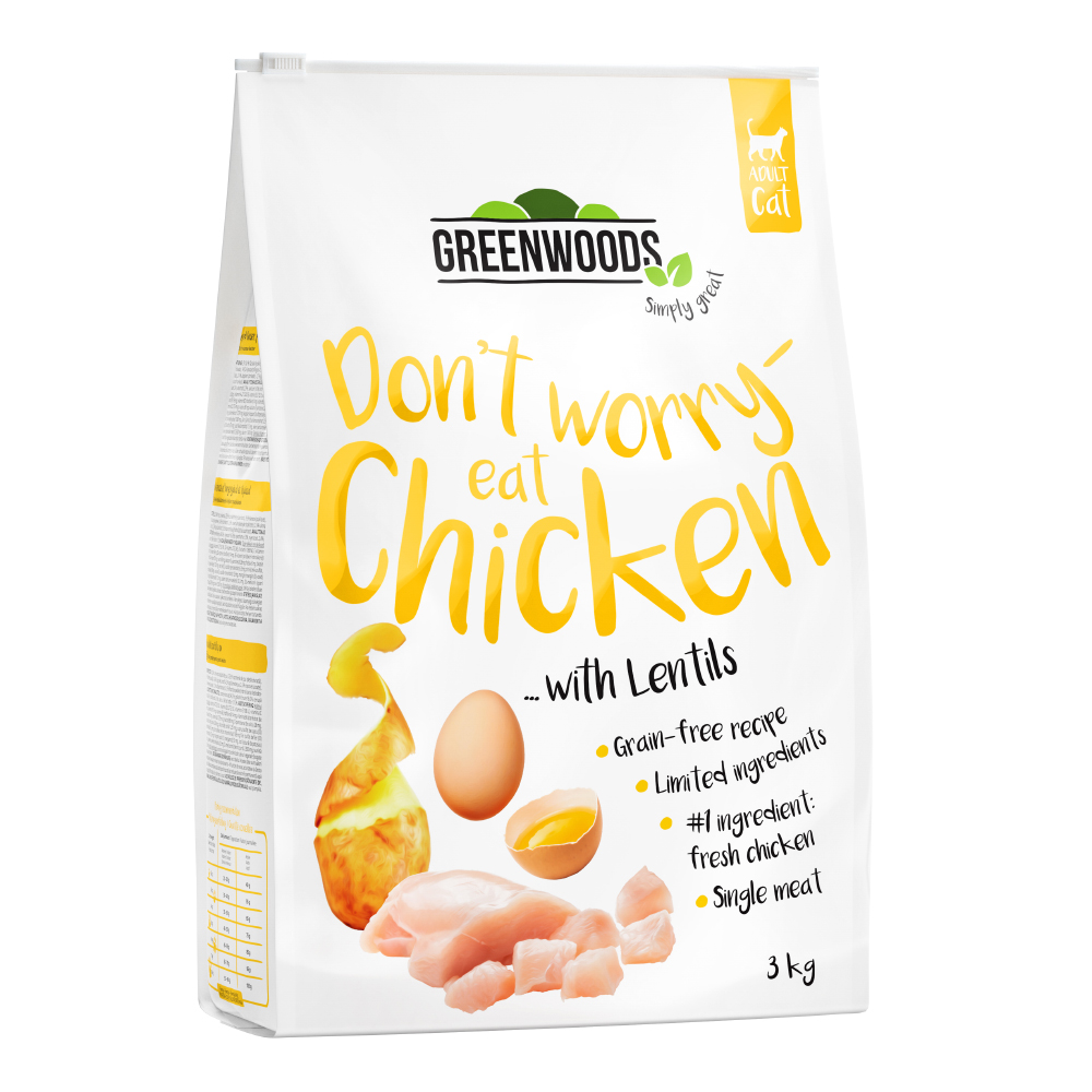 foto del prodotto greenwoods pollo con lenticchie, patate e uova 3 kg