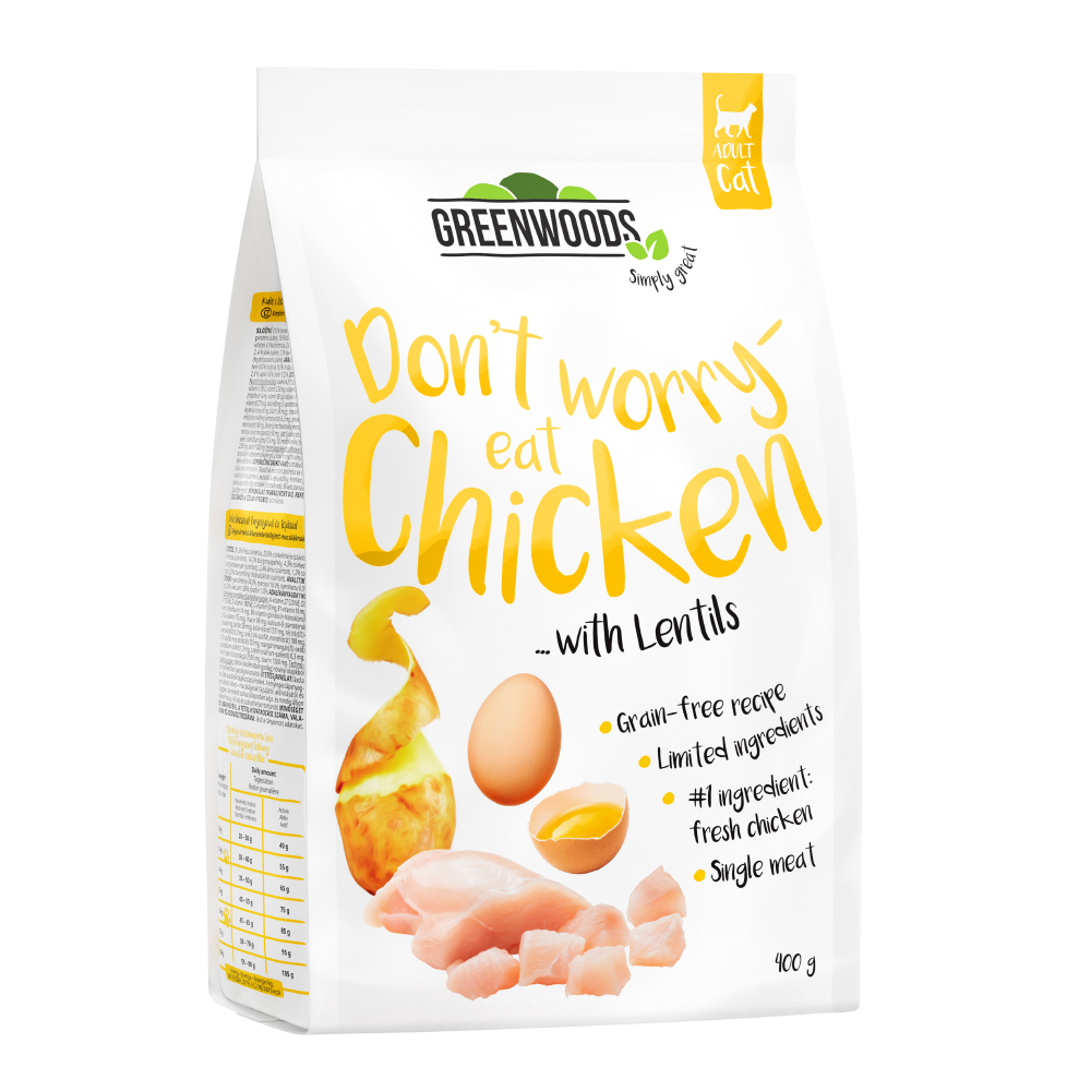foto del prodotto greenwoods pollo con lenticchie, patate e uova 400 g