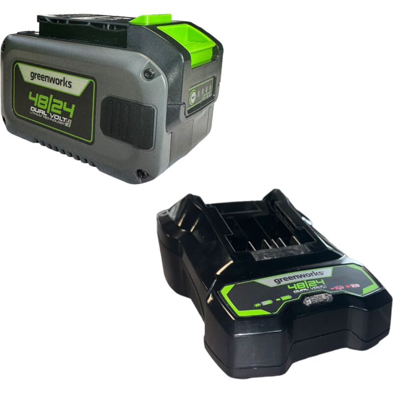foto del prodotto greenworks batteria 48v con caricatore per utensili starter kit