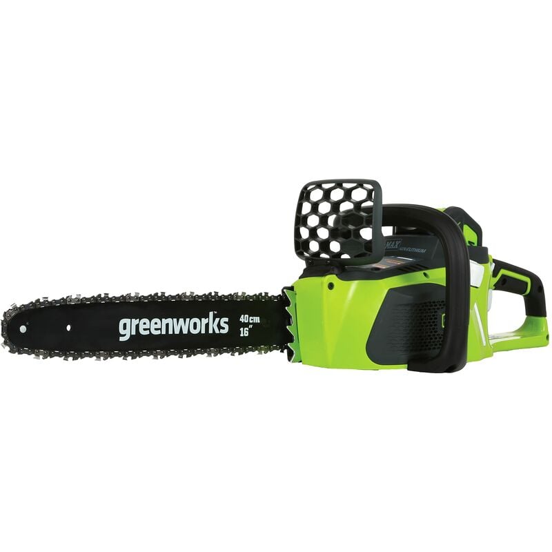 foto del prodotto greenworks batteria motosega a catena gd40cs40, li ion 40v 11 m s velocit della catena, 40cm lunghezza della spada, 180ml volume del serbatoio