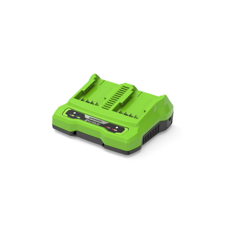 foto del prodotto greenworks caricabatterie a doppia porta da 24v 4.0ah ad alte prestazioni g24x2uc2