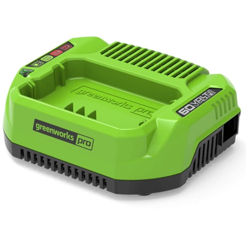 foto del prodotto greenworks caricabatterie g60uc, li ion da 60v output da 120w 2a adatto a tutte le batterie della serie da 60v