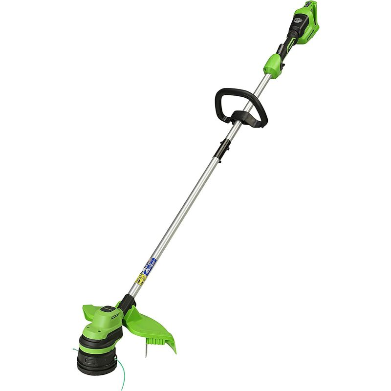 foto del prodotto greenworks tagliabordi elettrico 48v 2x24v taglio 33cm senza batteria e caricatore, 2mm diametro filo modalit hi low gd24x2lt