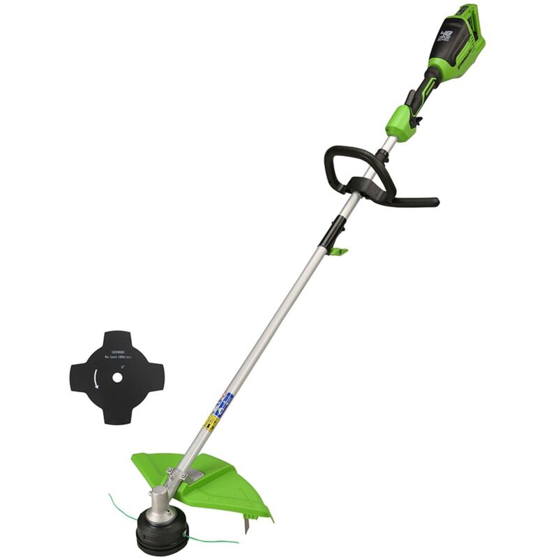 foto del prodotto greenworks tool greenworks 48v 2x24v tagliabordi a batteria per giardini piccoli e medi,ampiezza taglio40cm, erogazione a pressione,doppio filo di