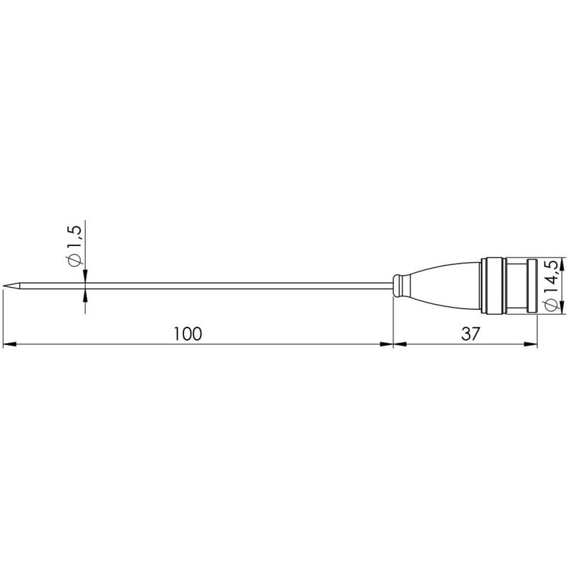 foto del prodotto greisinger gf 2t e1.5 sonda a penetrazione 70 fino a 250 c sensore tipo pt1000