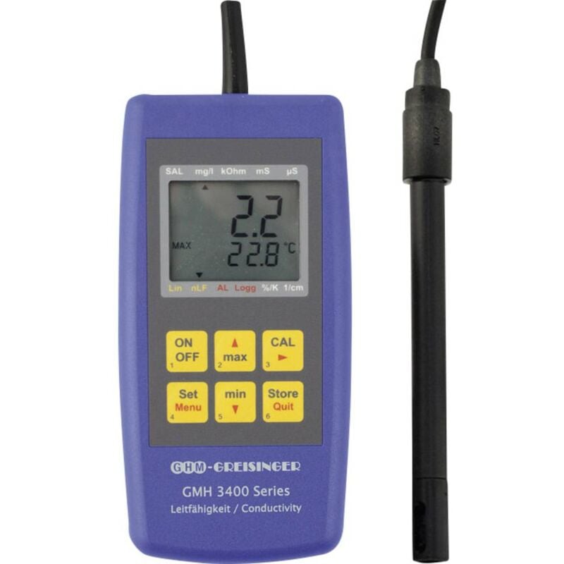 foto del prodotto greisinger gmh 3431 misuratore combinato particelle disciolte tds , conduttivit , salinit , temperatura