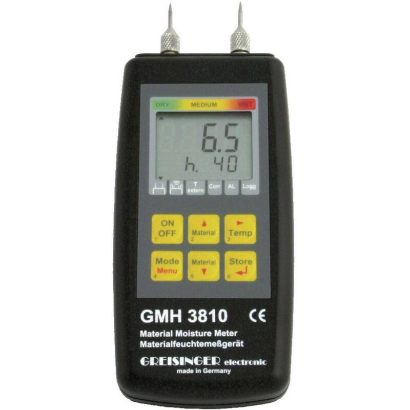foto del prodotto greisinger misuratore di umidit per materiali gmh 3810 range di umidit materiali da costruzione intervallo 4 fino a