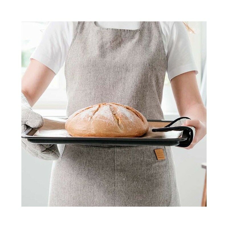 foto del prodotto grembiule da cucina unisex design lima misure 68x83 cm colore grigio marmorizzato lacor