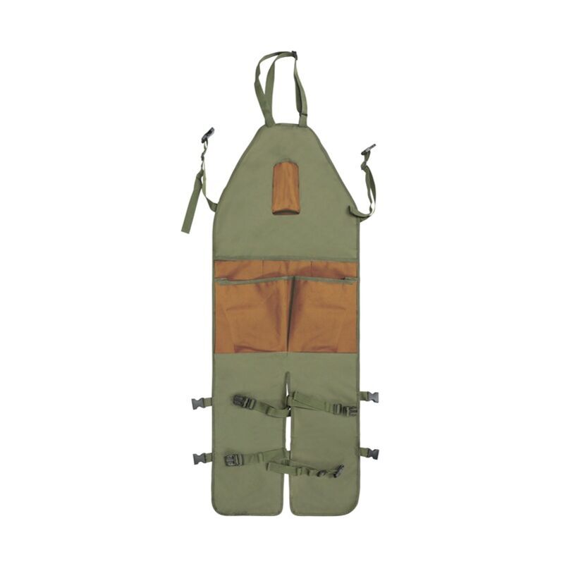 foto del prodotto grembiule da giardinaggio regolabile con tasche multiple, protezione per le gambe per casa, cucina, giardino, barbecue.
