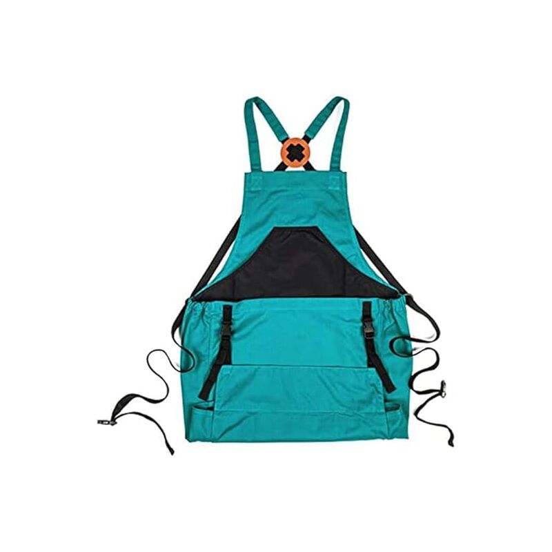 foto del prodotto grembiule da giardino regolabile, grembiule da lavoro in tela con tasche, grembiule da giardinaggio impermeabile per cucina, orticoltura, raccolta di