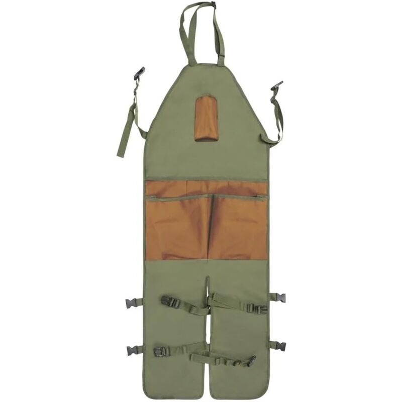 foto del prodotto grembiule da lavoro, grembiule da giardinaggio, protezione per le gambe regolabile, multi tasche, per casa, cucina e giardino sollbry