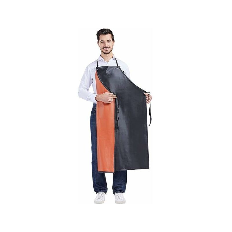 foto del prodotto grembiule protettivo in pvc, grembiule da lavoro sottile, grembiule da macello leggero e impermeabile, grembiule unisex da fabbrica, resistente