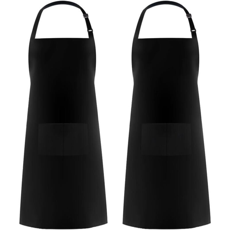 foto del prodotto grembiuli da cucina confezione da 2 per uomo e donna, portautensili da cucina con 2 tasche per grigliare, grembiule da giardinaggio regolabile per