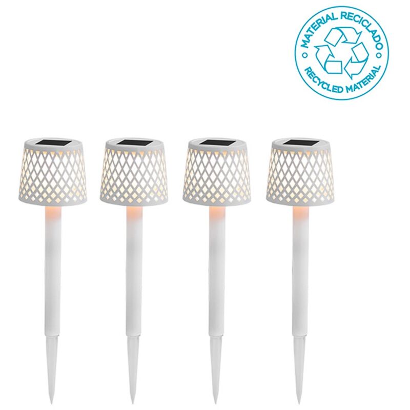 foto del prodotto gretita pack 4 lampada da tavolo con carica solare e batteria ricaricabile. luce calda a led. prodotto in spagna