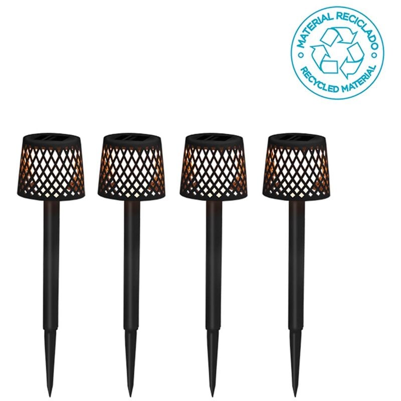 foto del prodotto gretita pack 4 lampada da tavolo con carica solare e batteria ricaricabile. luce led calda. prodotto in spagna