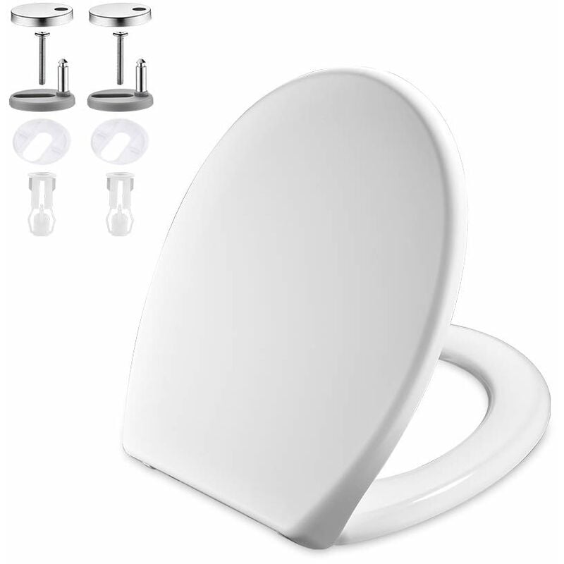 foto del prodotto grifema g952, sedile wc, copriwater universali d forma,tavoletta wc chiusura ammortizzata, rapido montaggio, o, bianco