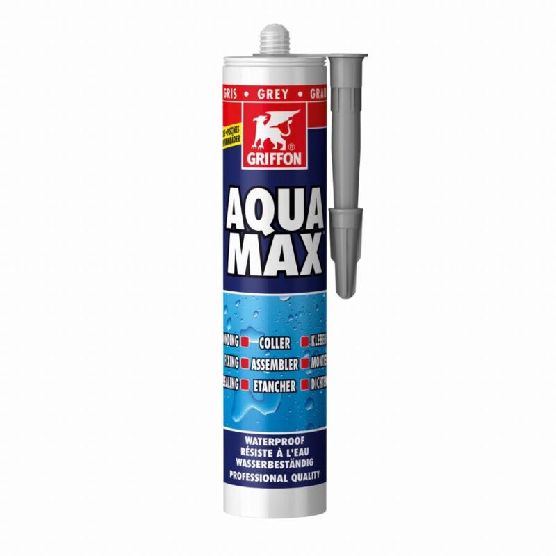 foto del prodotto griffon aqua max mastice adesivo per piscine 425gr cartuccia grigia 6311697