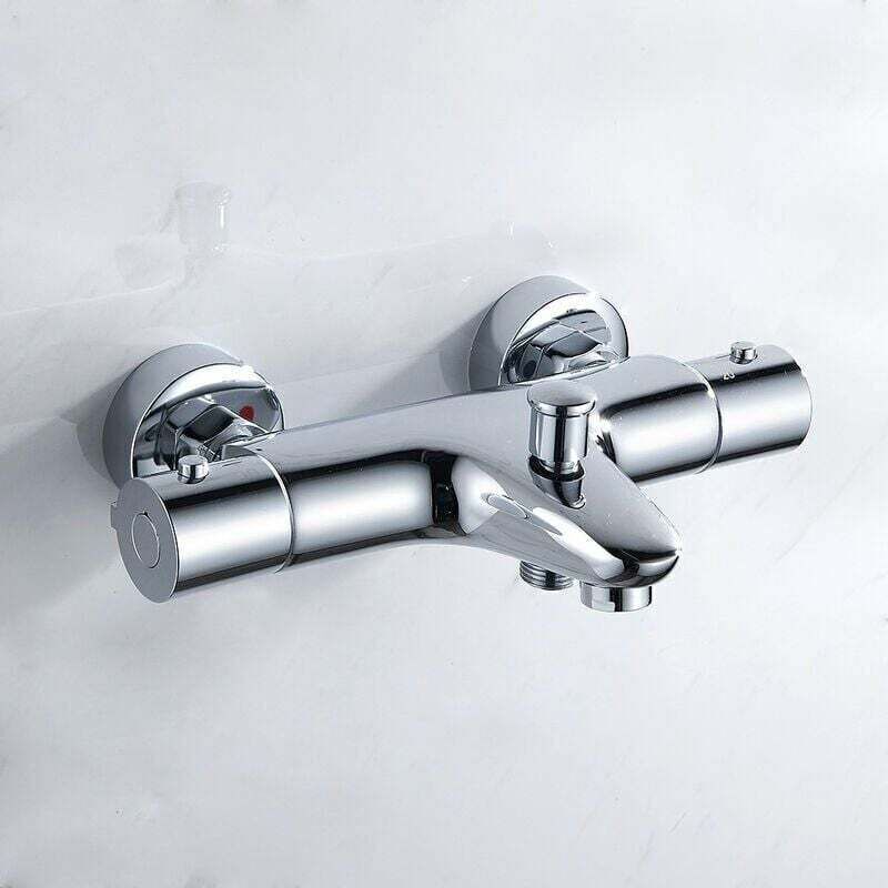 foto del prodotto grifo termost tico para ba era de lat n cromado con control de temperatura montaje en ba era