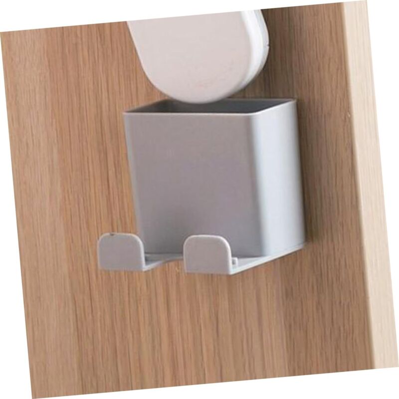 foto del prodotto grigio supporto per telefono cellulare a parete, scatola organizer in abs con gancio per supporto di ricarica per telefono cellulare, scatola per