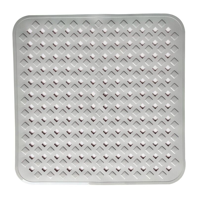 foto del prodotto grigio tappetino doccia antiscivolo per pelli sensibili 53 x 53 cm, senza bpa, tappetino doccia antiscivolo antimuffa, tappetino da bagno lavabile