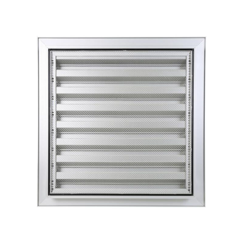 foto del prodotto griglia a parete renson f1 in acciaio inox anodizzato argento 200 x 200 mm 41122