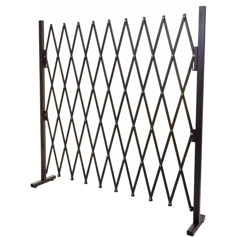 foto del prodotto griglia barriera griglia a forbice griglia protezione animali allungabile alluminio marrone altezza 153 cm larghezza 32 265 cm 040006984