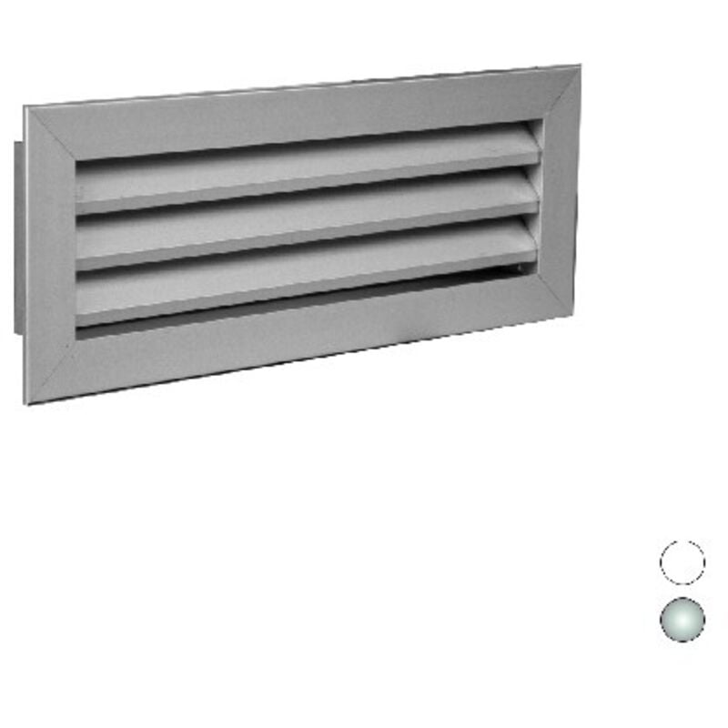 foto del prodotto griglia di ripresa ad alette fisse all. anodizzato mm 400 x 200