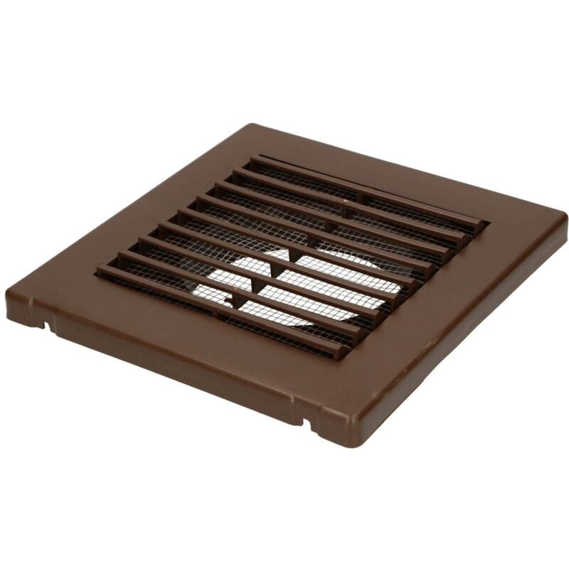 foto del prodotto griglia di ventilazione 100 mm marrone con rete aerazione areazione in plastica per l avvitamento quadrato kotarbau