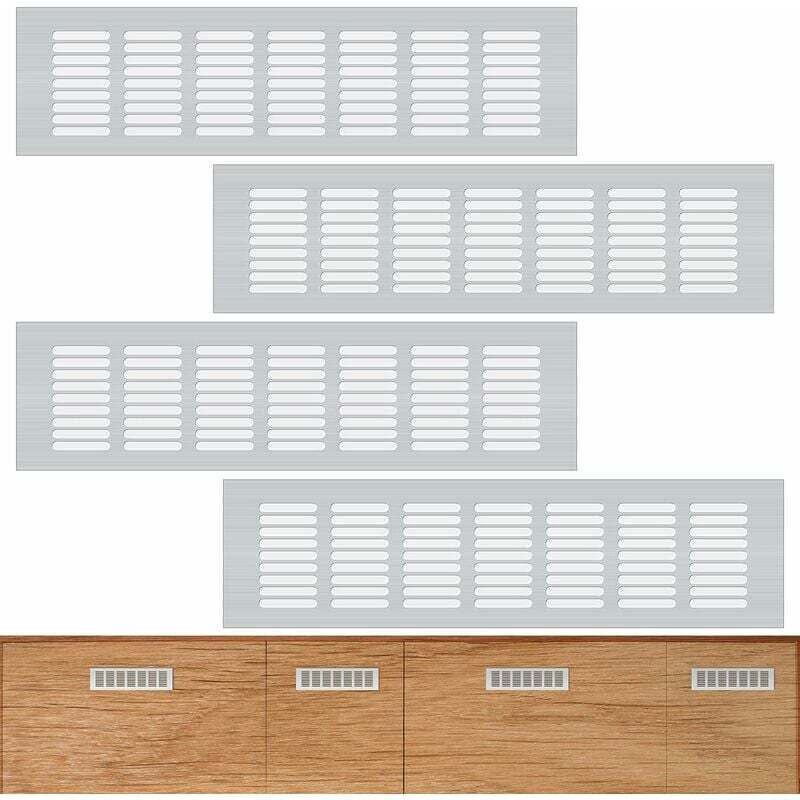 foto del prodotto griglia di ventilazione, 4 pezzi griglia di ventilazione rettangolare in lega di alluminio resistente, griglia di ventilazione rettangolare 830 cm 