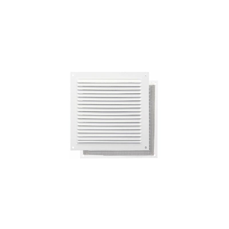 foto del prodotto griglia di ventilazione in alluminio con zanzariera avvitabile 175 x 175 mm. colore bianco