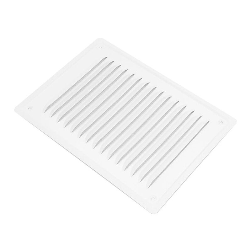 foto del prodotto griglia di ventilazione in metallo 14x21 cm bianca zanzariera