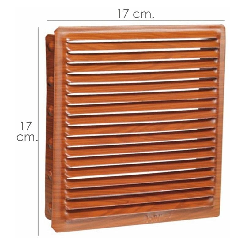 foto del prodotto griglia di ventilazione per incasso 17x17 cm. alluminio marrone