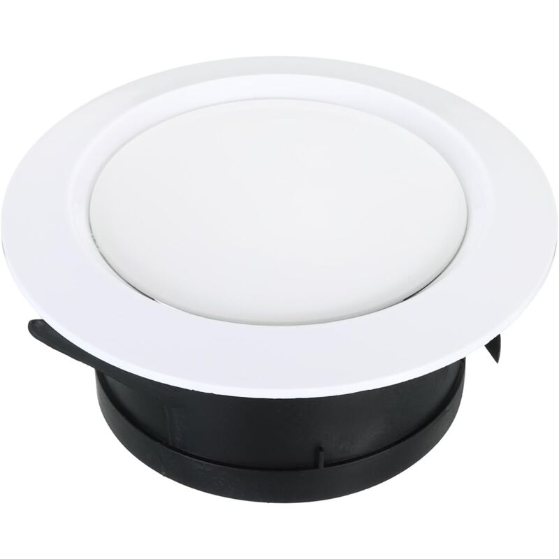 foto del prodotto griglia di ventilazione rotonda da 5 pollici, copertura del diffusore da soffitto in abs regolabile con persiana per bagno, cucina, soggiorno, bianco