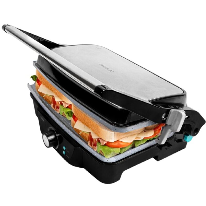 foto del prodotto griglia elettrica rock ngrill 1500 stone ceramic mix grill cecotec