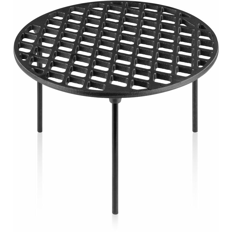 foto del prodotto griglia in ghisa 30 cm con 3 gambe rotonda griglia bruciata accessori bbq toro