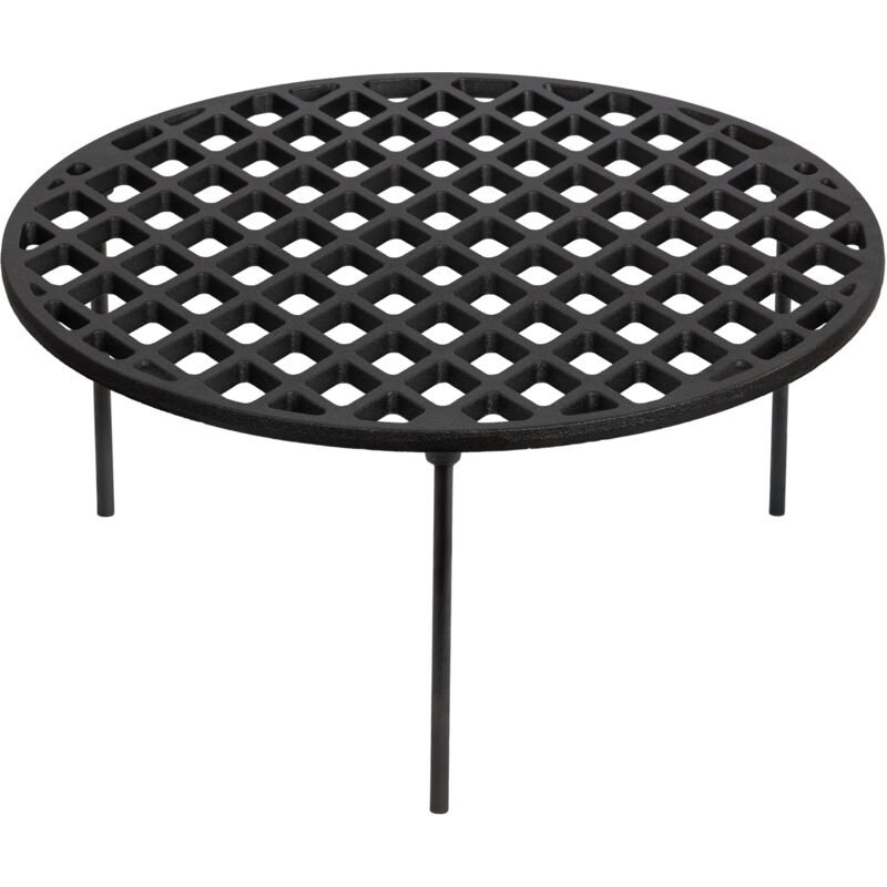 foto del prodotto griglia in ghisa 45 cm con 3 gambe rotonda supporto per dutch oven, accessorio griglia bbq toro