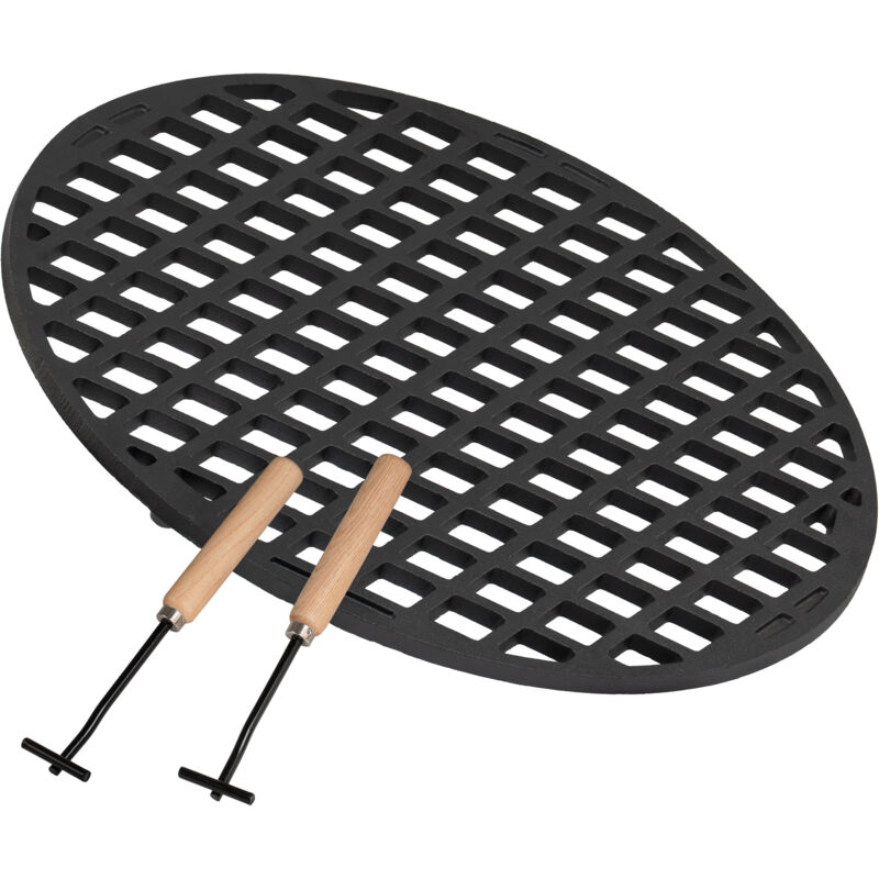foto del prodotto griglia in ghisa per barbecue sferico 57 cm 54 cm gi stagionata preseasoned bbq toro