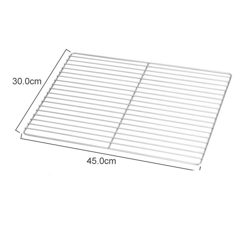 foto del prodotto griglia per barbecue, rete sostitutiva per barbecue in acciaio inossidabile, griglia da cucina multifunzionale per barbecue, 1 confezione 45 30 cm 