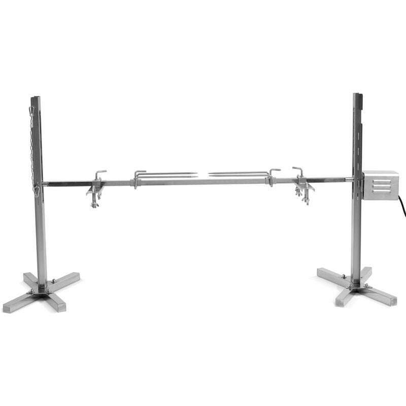 foto del prodotto griglia per maiali da latte con motore griglia per spiedini regolabile in altezza set di spiedini elettrici - bbq-toro