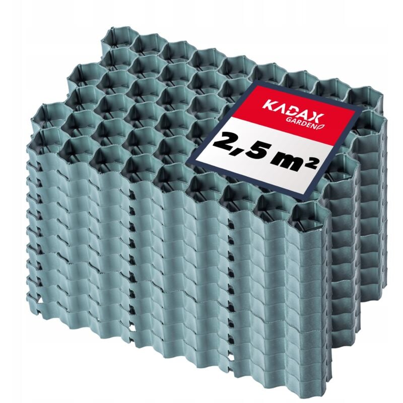 foto del prodotto griglia per parcheggio da giardino per prato 60x40x4 cm 10 pz kadax