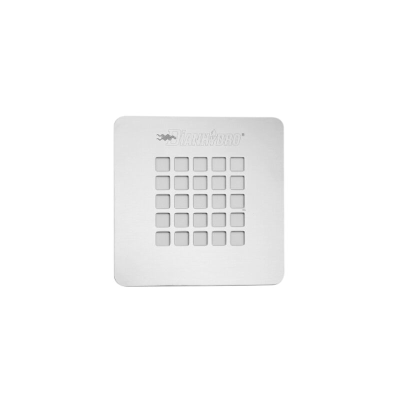 foto del prodotto griglia per piatto doccia in acciaio inox quadrata 12,5x12,5 cm