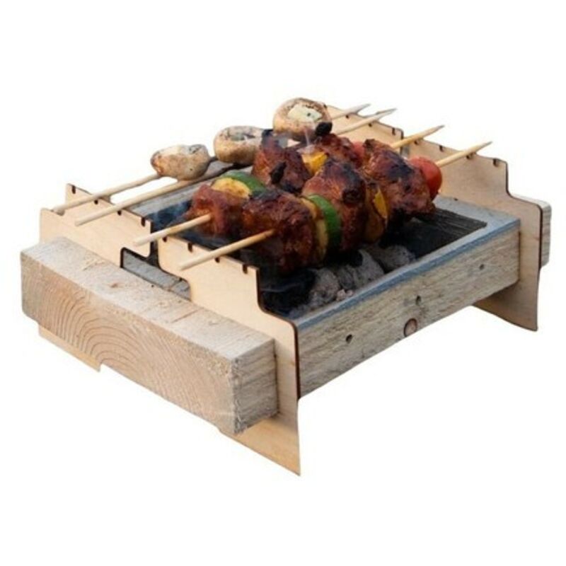 foto del prodotto griglia portatile barbecue bbq usa e getta di legno pasquetta eco-friendly