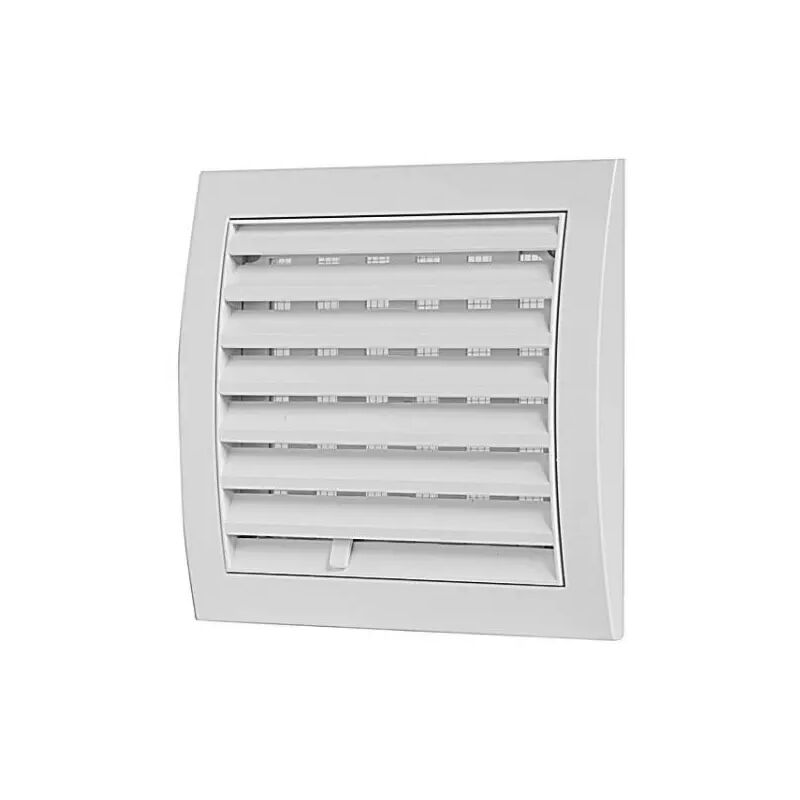 foto del prodotto griglia quadra con rete in abs bianca 190x190 mm imbocco 125 vecamco