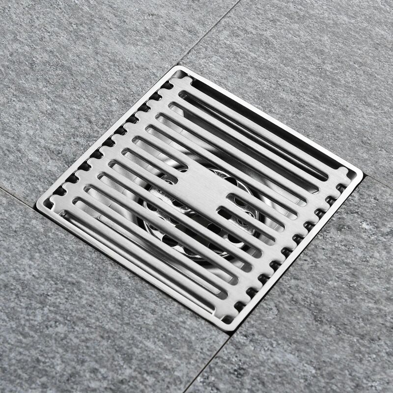 foto del prodotto griglia quadrata in acciaio inox aiperq per lavello da cucina, doccia, bagno, filtro di scarico 15 cm
