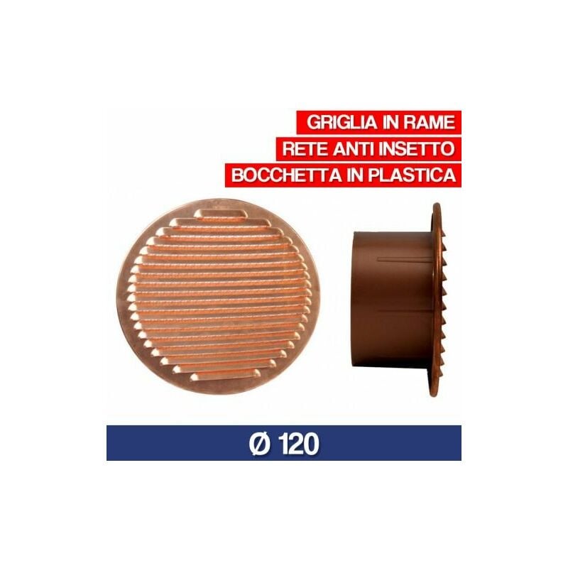 foto del prodotto griglia rame tonda mm 120 gr12p 01