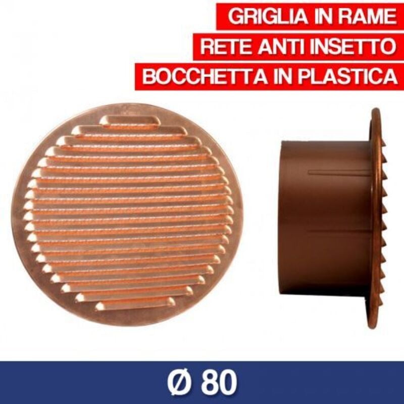 foto del prodotto griglia rame tonda mm 80 gr08p 01