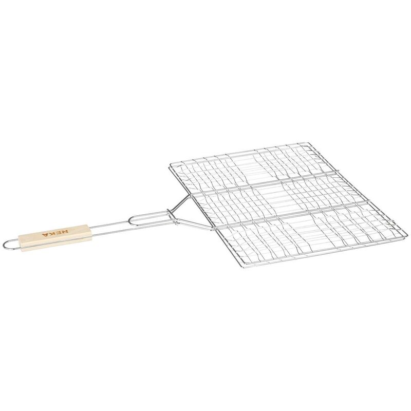 foto del prodotto griglia rettangolare doppia per barbecue 40x30cm neka